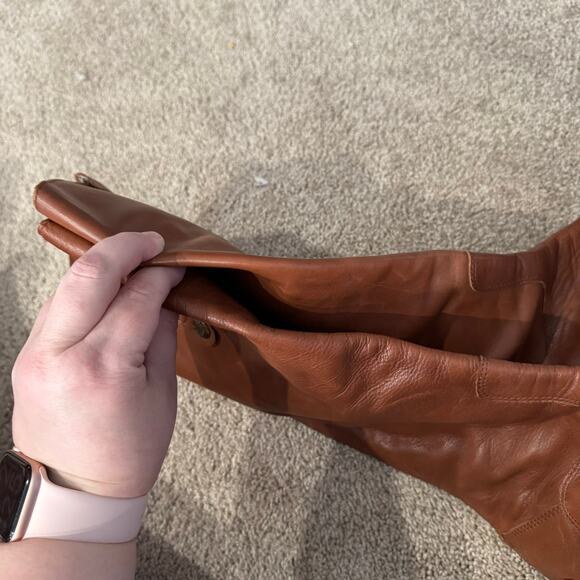 Sam Edelman Penny Tall Brown Leather Riding Boots Short Heel Women's Size 8.5 - Picture 4 of 16